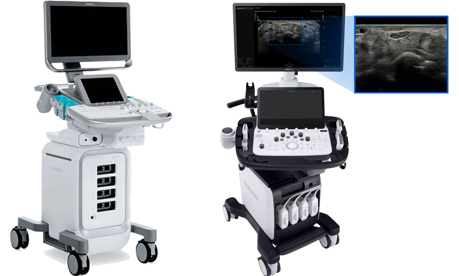 Siemens and Samsung ultrasound machines used at Sparsha Scans